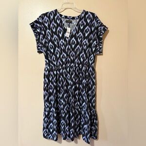 Lane Bryant Black and White Midi Dress